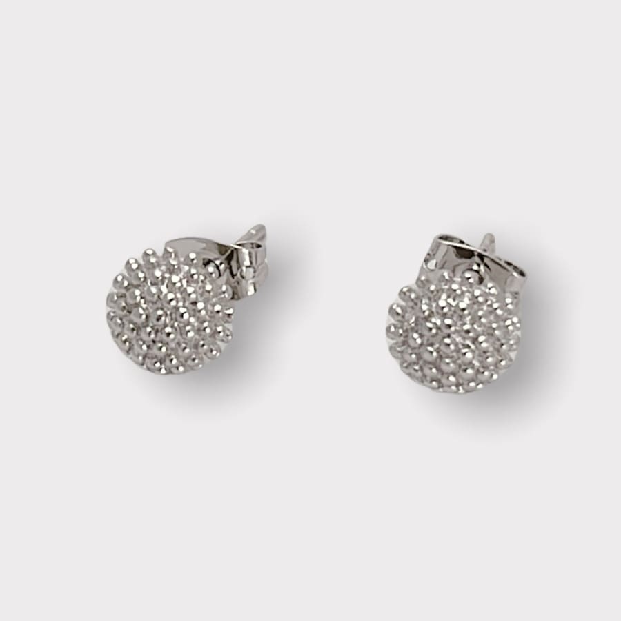 Screw-backs Spheres Studs Gold Over Stainless Steel Earrings