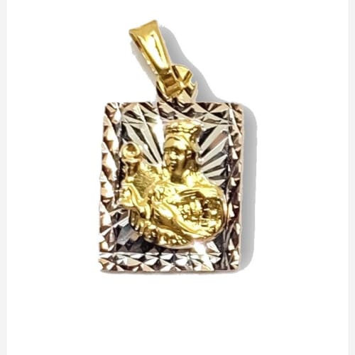 Square tri-color pendant gold-filled – Raf Rossi Gold Plated