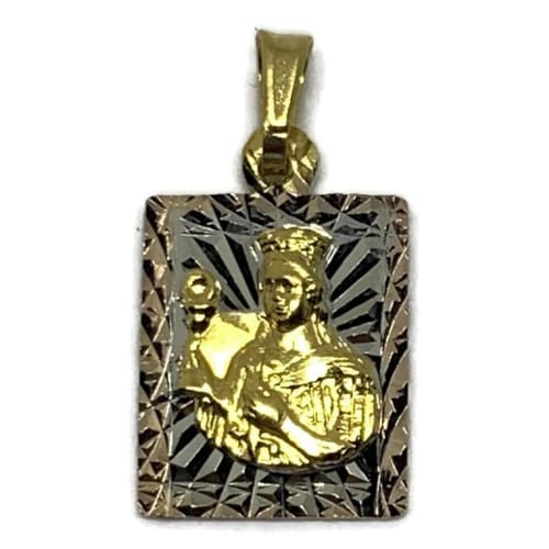 Square tri-color pendant gold-filled – Raf Rossi Gold Plated