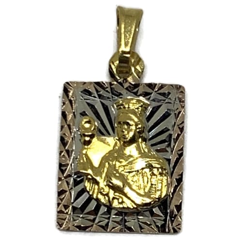 Square tri-color pendant gold-filled – Raf Rossi Gold Plated