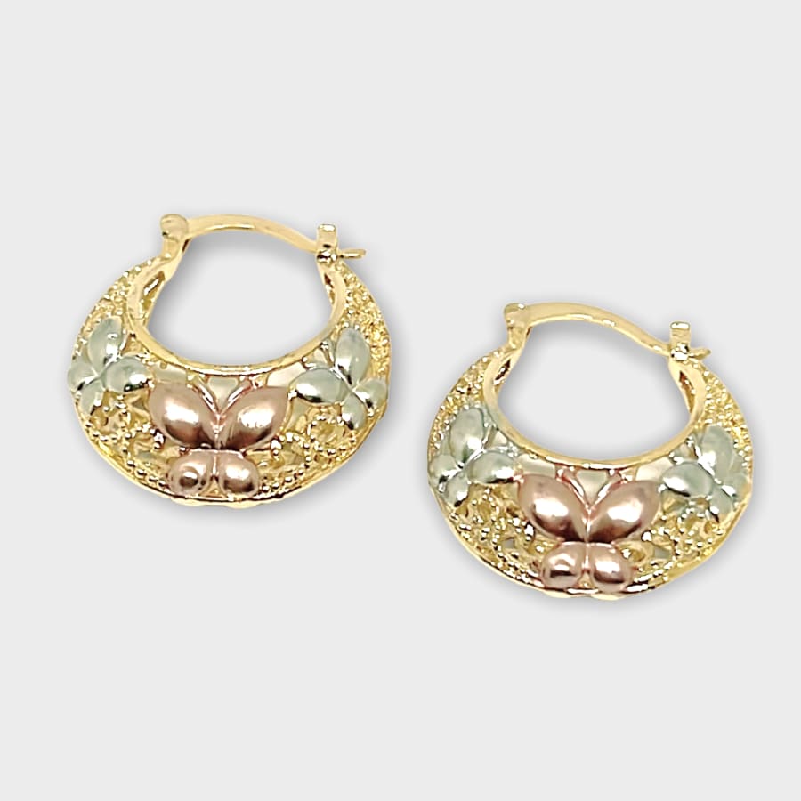 Harlequin Motif Rose Gold Plated Silver Earrings The ICONIC