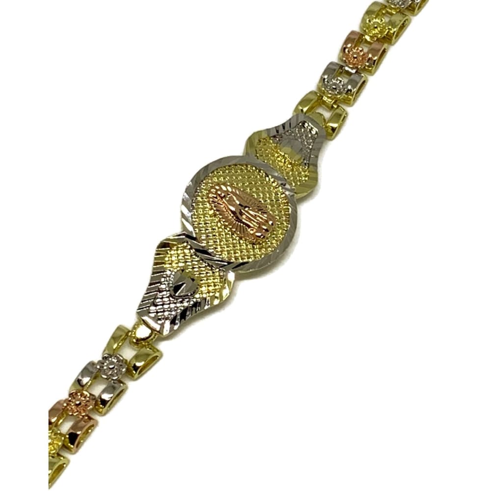 Virgin guadalupe id tricolor bracelet 18k of gold plated – Raf
