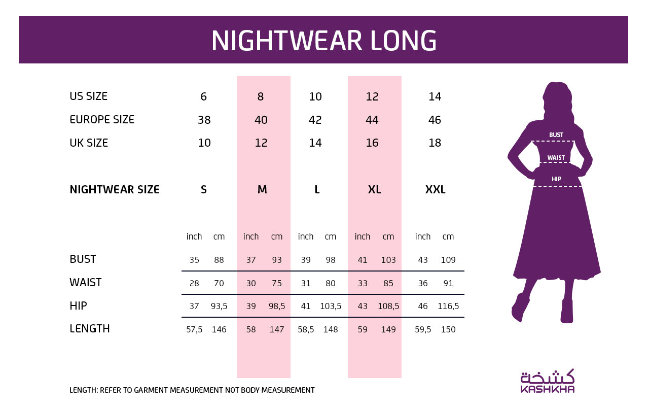 nightwear-size-guide