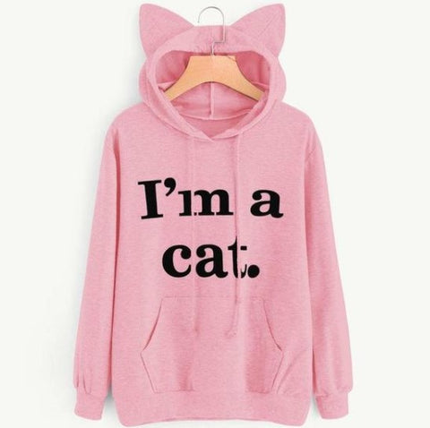 pink cat ear hoodie