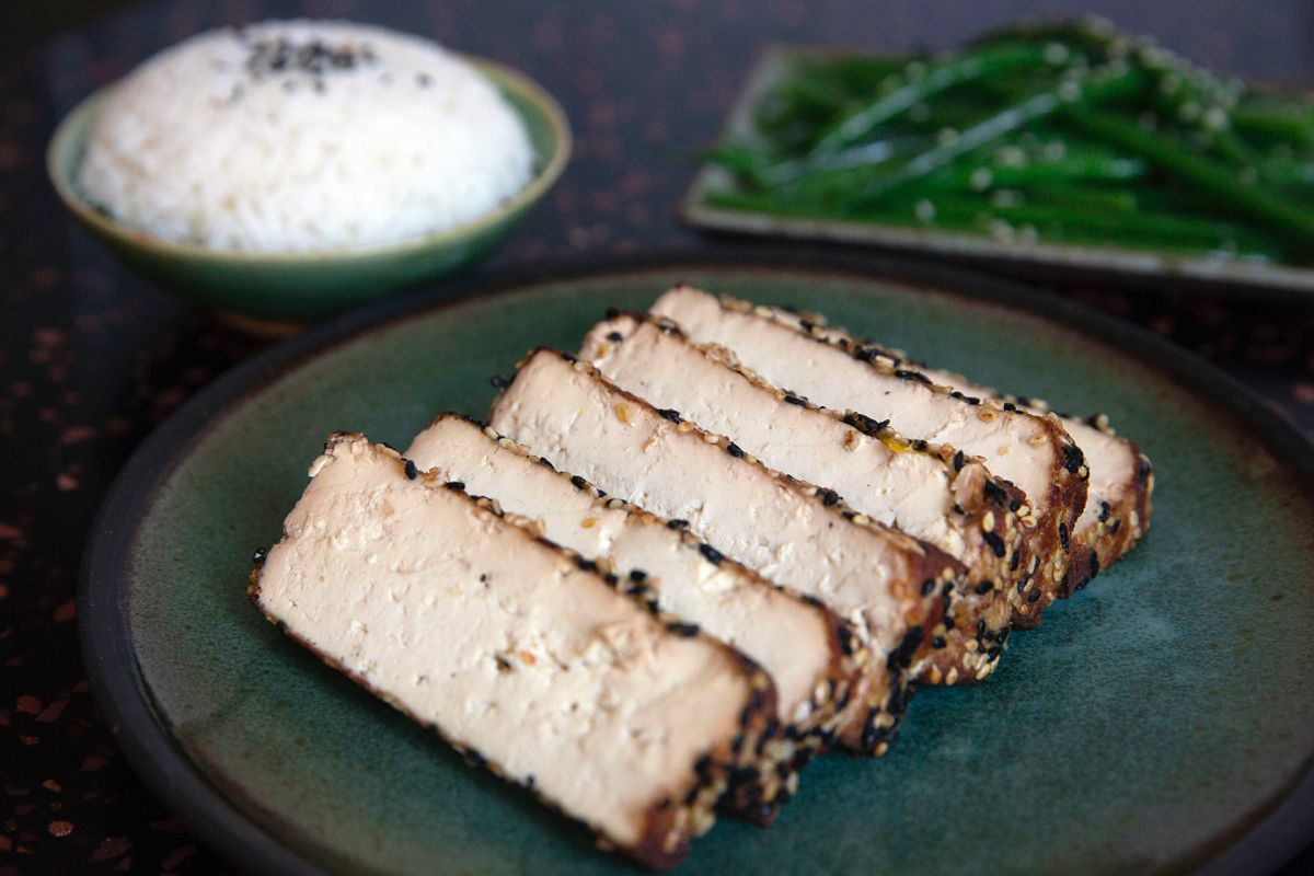 Cinder Grill Sous Vide Tofu Recipe Sesame Seed Crusted Tofu