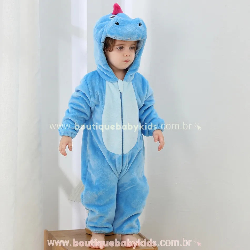 Macacão Bebê Fantasia Dinossauro 10