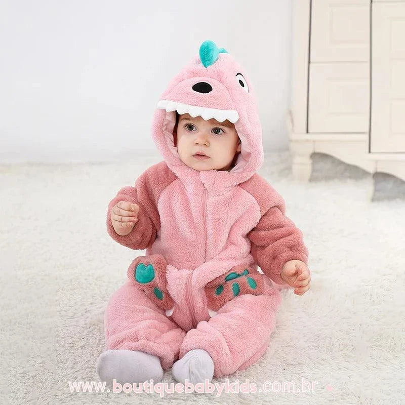 Macacão Bebê Fantasia Dinossauro 6