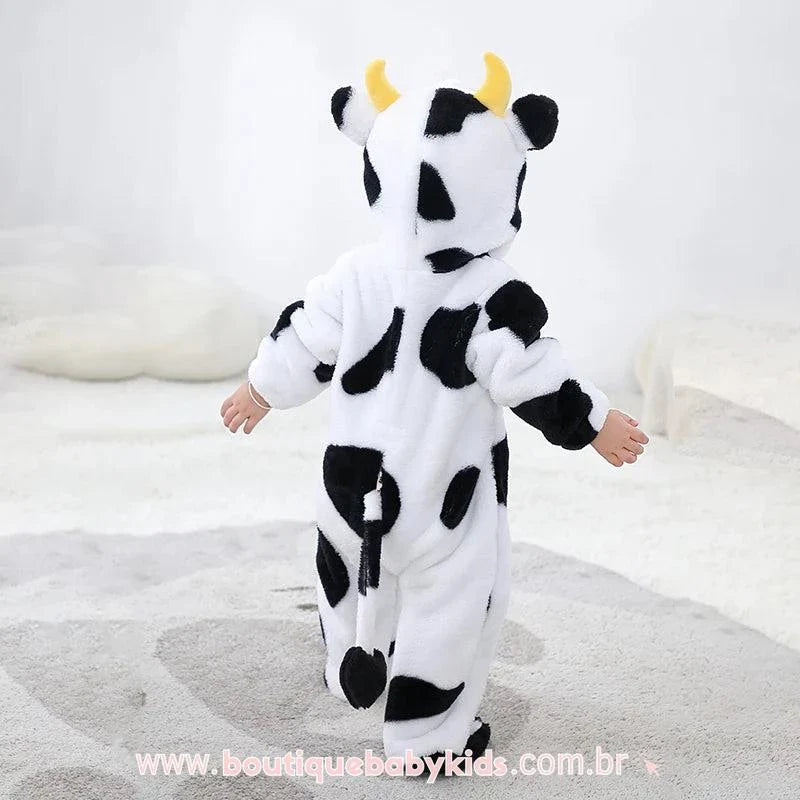Macacão Bebê Fantasia Vaquinha 6