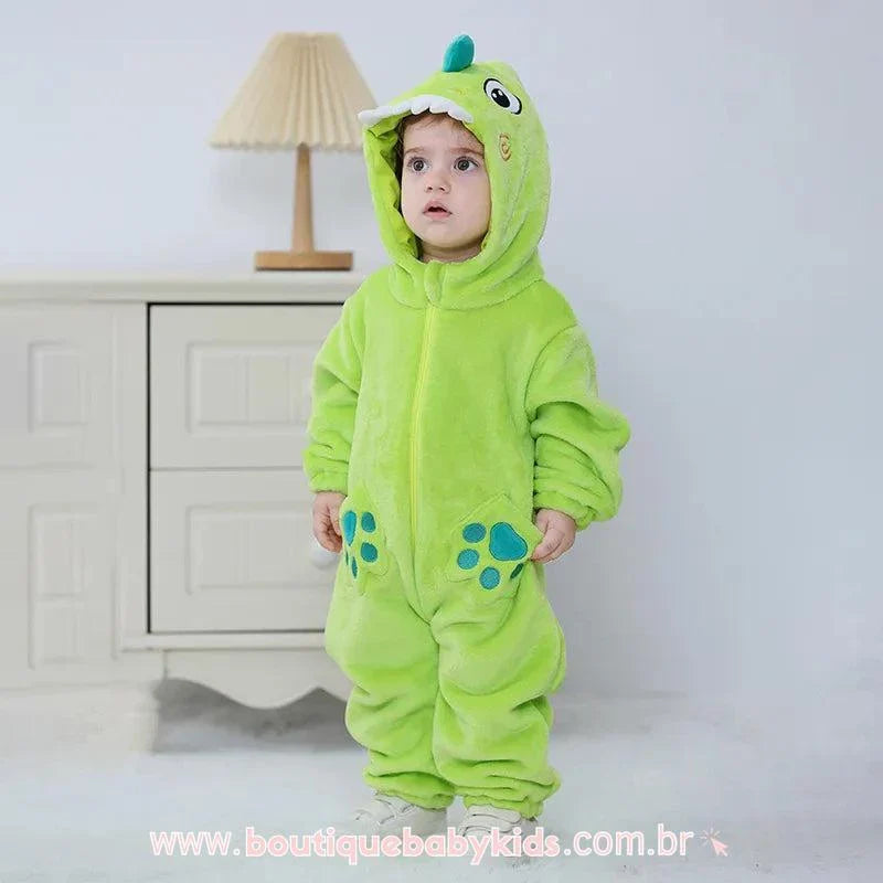Macacão Bebê Fantasia Dinossauro 9