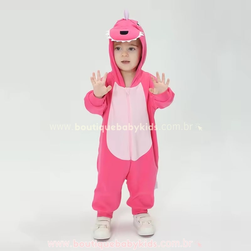 Macacão Bebê Fantasia Dinossauro 8