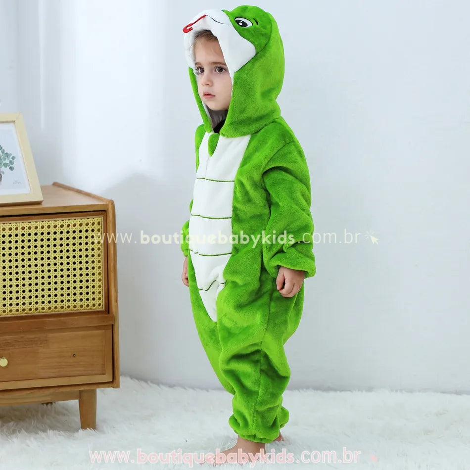 Macacão Bebê Fantasia Serpente 9
