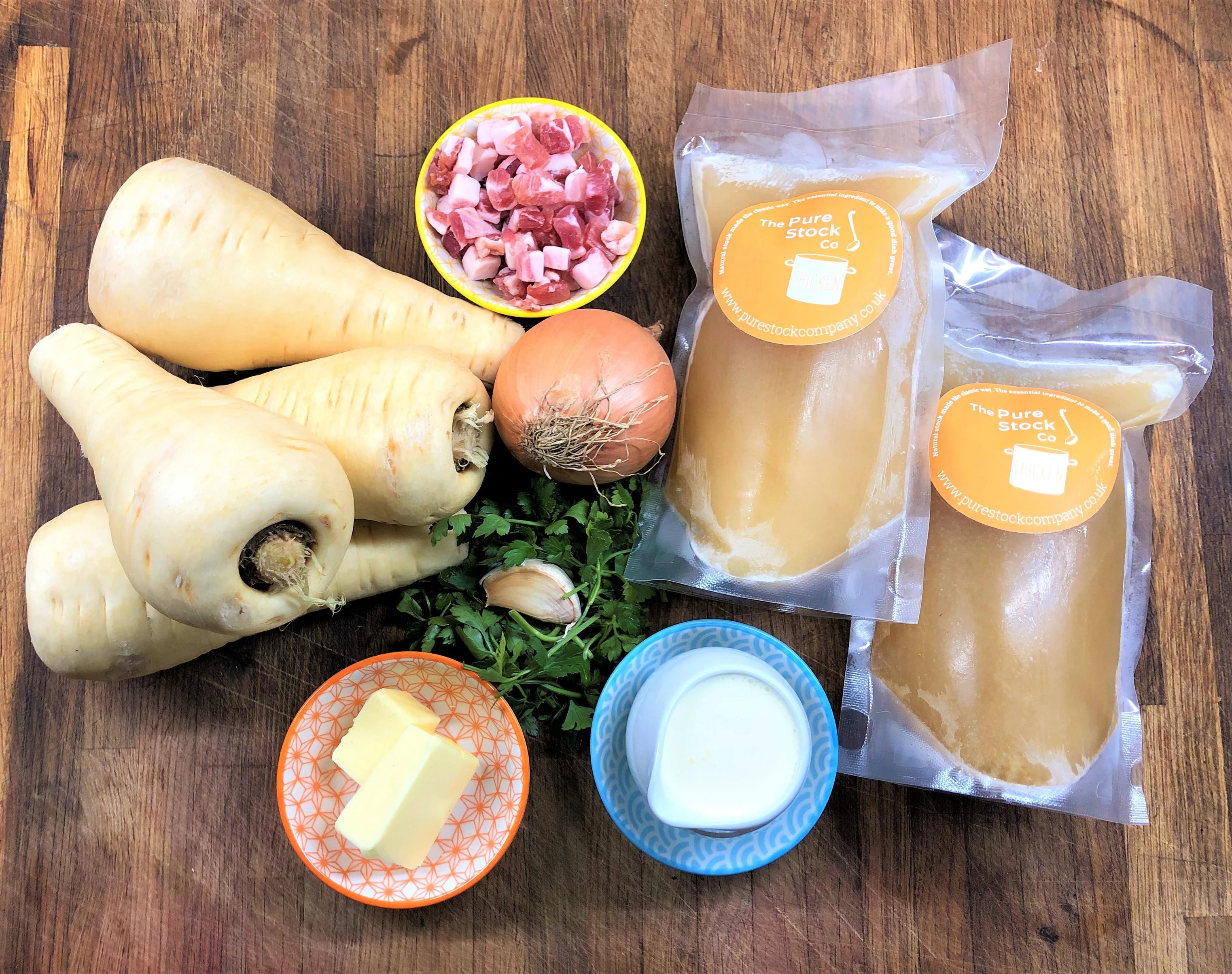 Fresh parsnips ready for soup