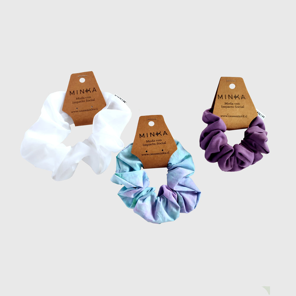 Pack Scrunchies Cozumel – Minka - Moda REALMENTE sustentable