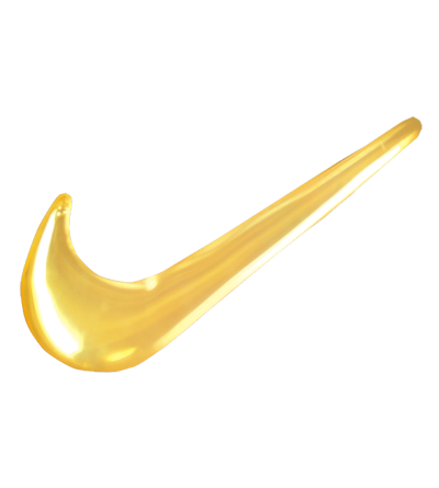 gold nike swoosh