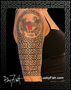 Celtic Sleeves, Tattoo Armor, and Full Knotwork Coverage Tattoos —  LuckyFish, Inc. and Tattoo Santa Barbara