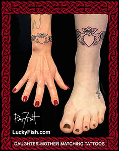 Matching little heart tattoos  Tattoogridnet