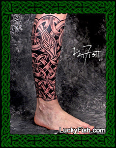 celtic leg tattoos for men