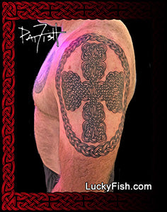 All Saints Half Sleeve Tattoo Design — LuckyFish, Inc. and Tattoo