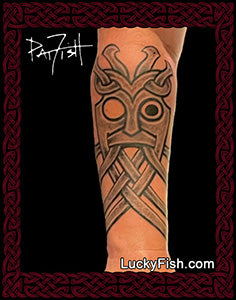 Odin Mask Design — LuckyFish, Inc. Tattoo Santa Barbara