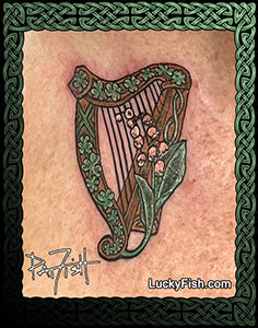 Guinness Harp Tattoo  Irish harp tattoo Irish tattoos Irish harp