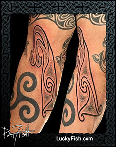 Pictish Flower Stone Carving Tattoo Design — LuckyFish, Inc. and Tattoo  Santa Barbara