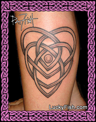 Celtic Motherhood Knot Tattoo With Multiple Childrens Birthstones