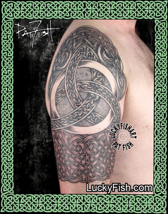 Trinity Half Sleeve Celtic Tattoo Design Luckyfish Art