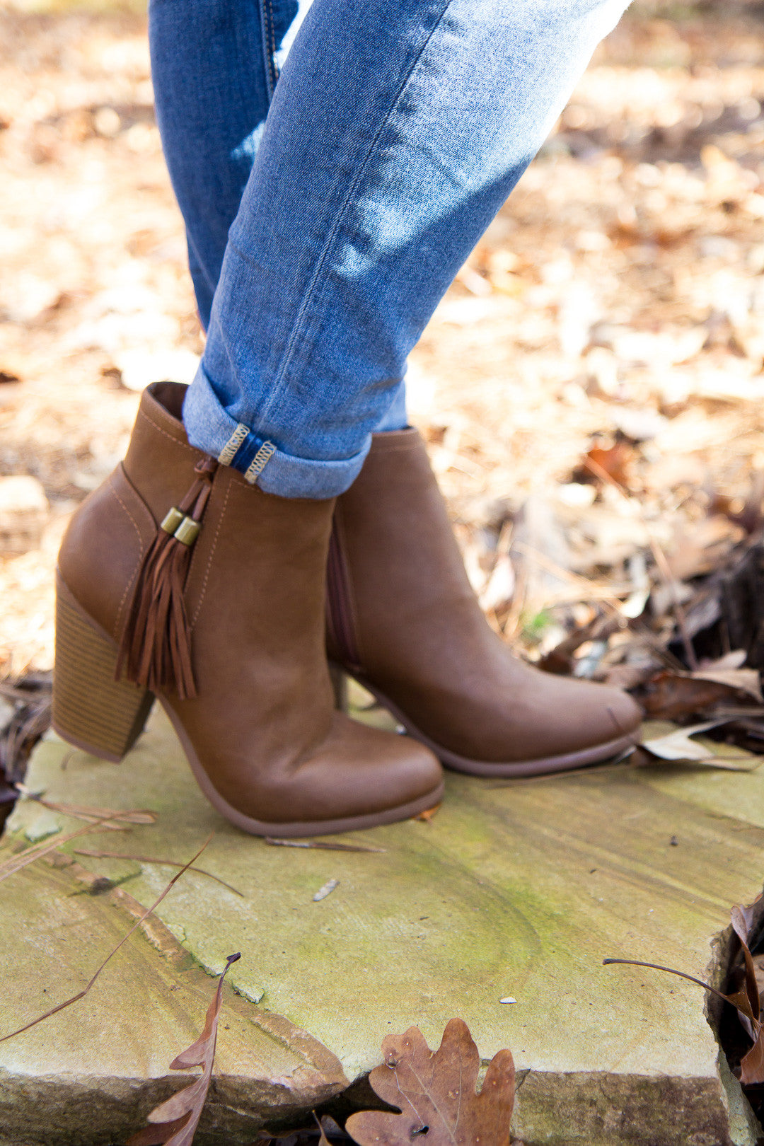Swing In My Step Booties - Cognac – Athena Attire