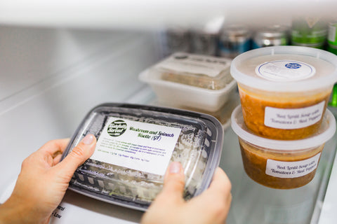 A fridge full of healthy, delicious, fully prepared meals!