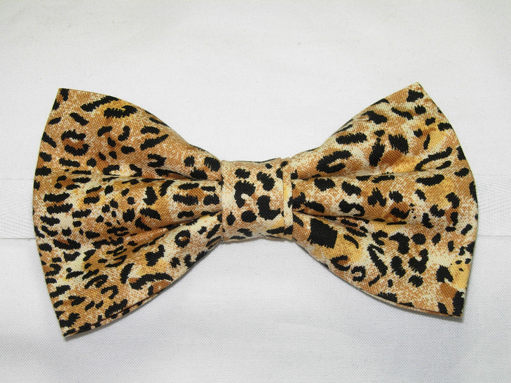Jaguar Print Bow Tie / Small Jaguar Spots on Tan / Wild Cat / Pre-tied ...
