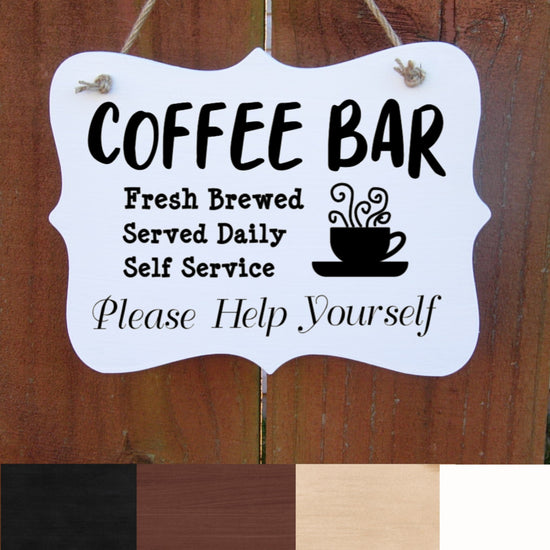 Coffee Bar Signs Freshly Brewed Daily Coffee Bar Accessories - Temu