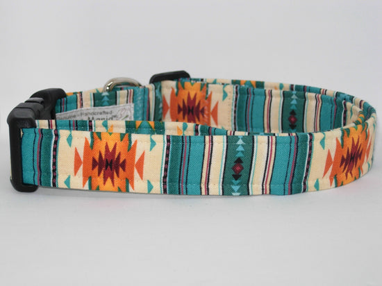 Navajo Dog Collar / Fire Burst / Red, Orange, & Turquoise Blue / Match – Bow  Tie Expressions