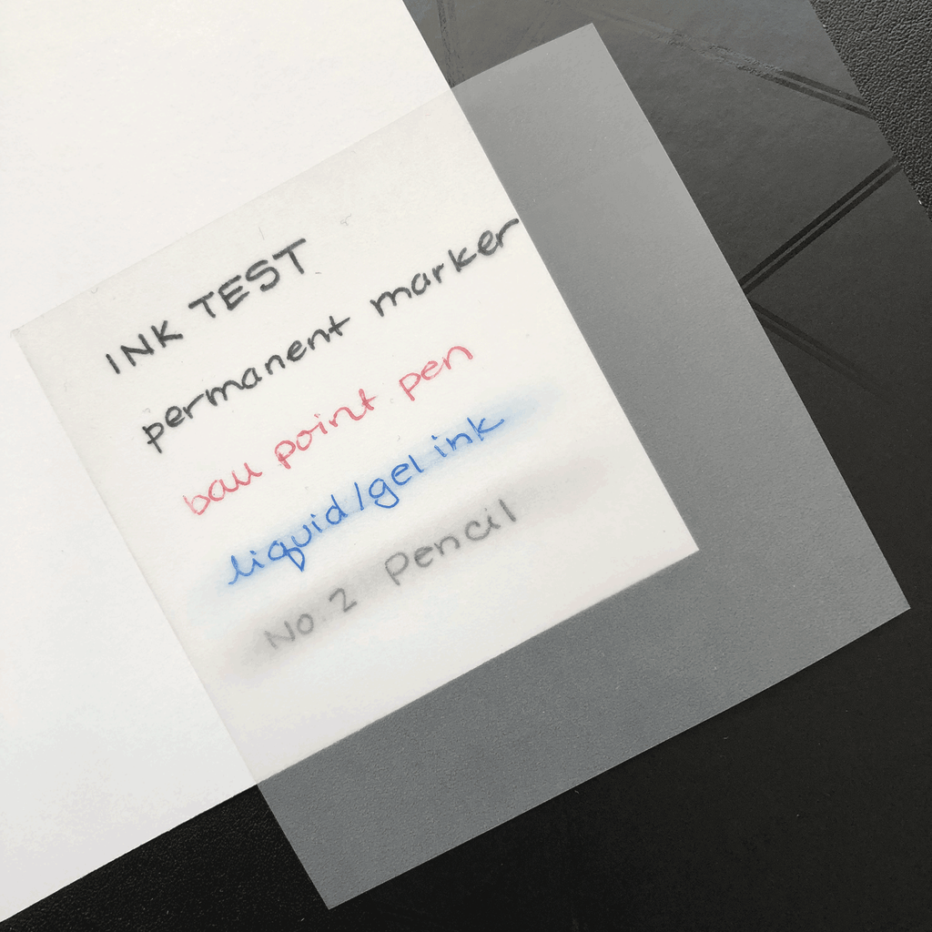 Translucent Semi-Transparent Sticky Notes Pen Ink Test