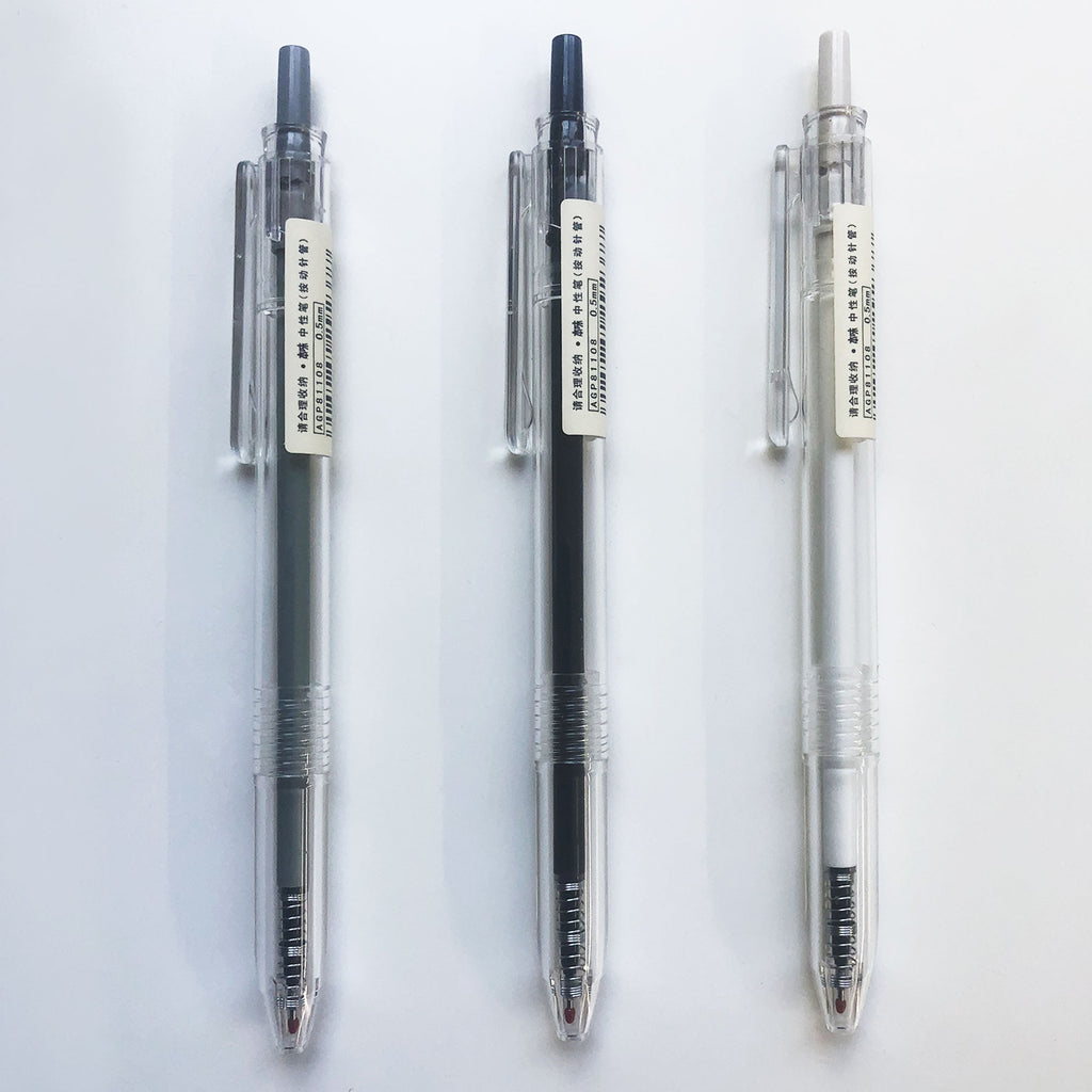 Silver & Black Office Gel Pen – Sessa Vee