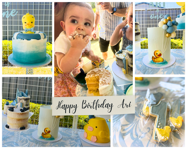 Ari's first birthday party and cake cake cake!