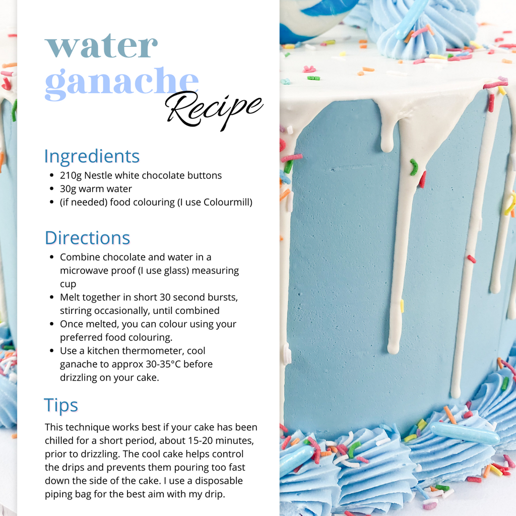 Water ganache recipe Studio Cakes