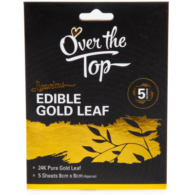 Edible Gold Leaf 23K Transfer Sheets (5) - Lemon Tree