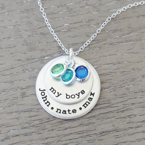 Men's jewelry with children's shop birthstones