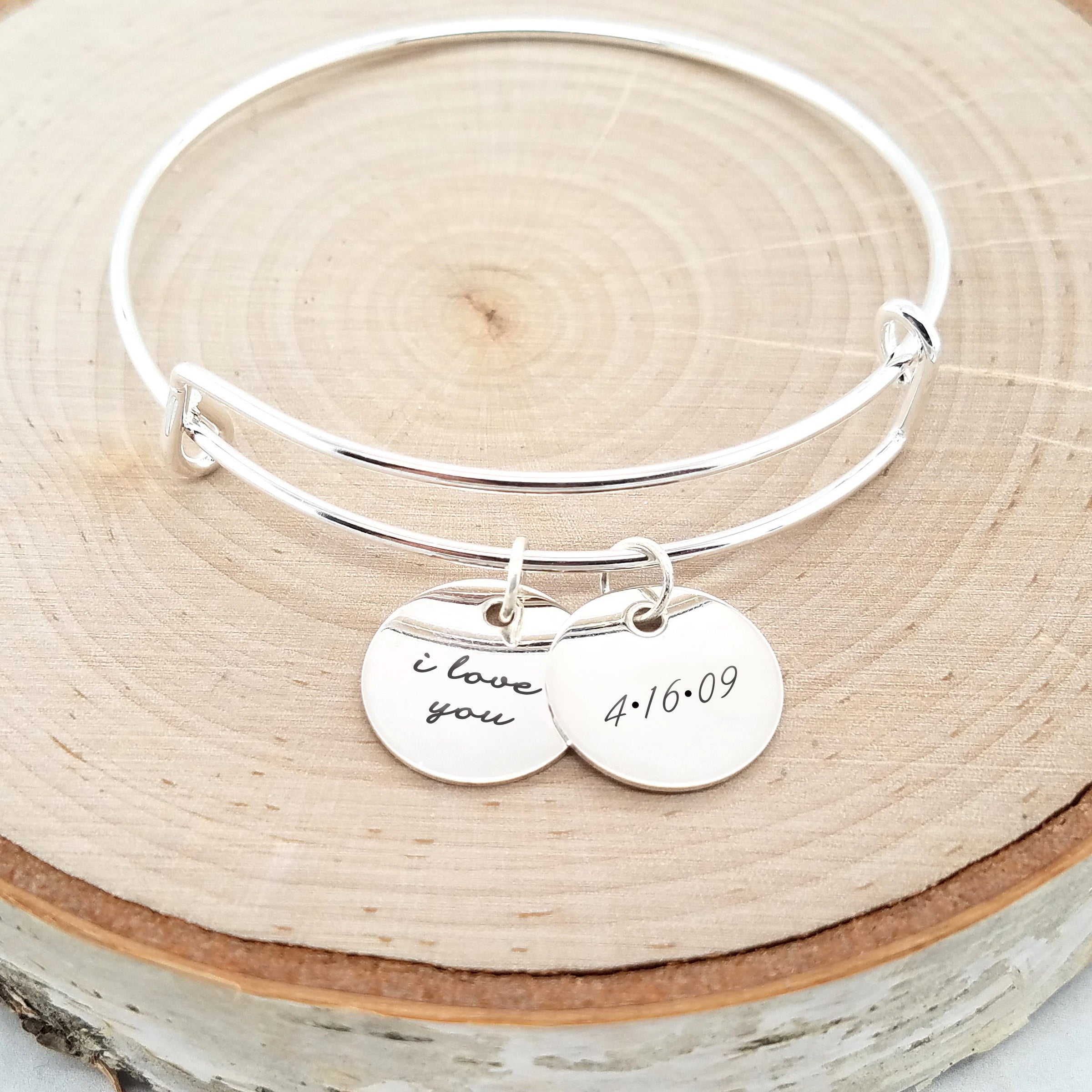 Buy Family Initials Bracelet, Kids Initials and Parents Initials, Silver  Bangle, Personalized Bangle Bracelet, Hand Stamped Jewelry Online in India  - Etsy