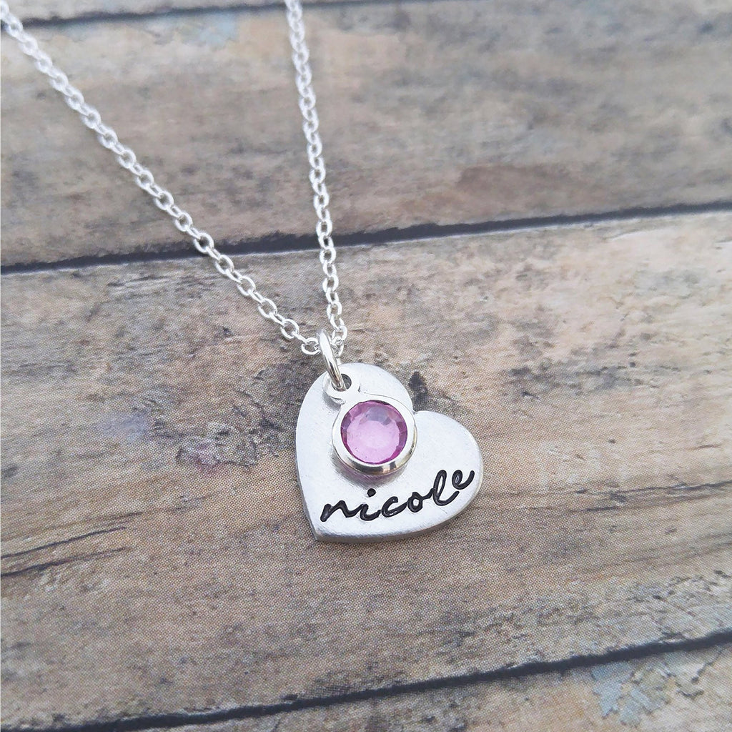 Personalized Necklace with Kids Names and Birthstones - Gracefully Made