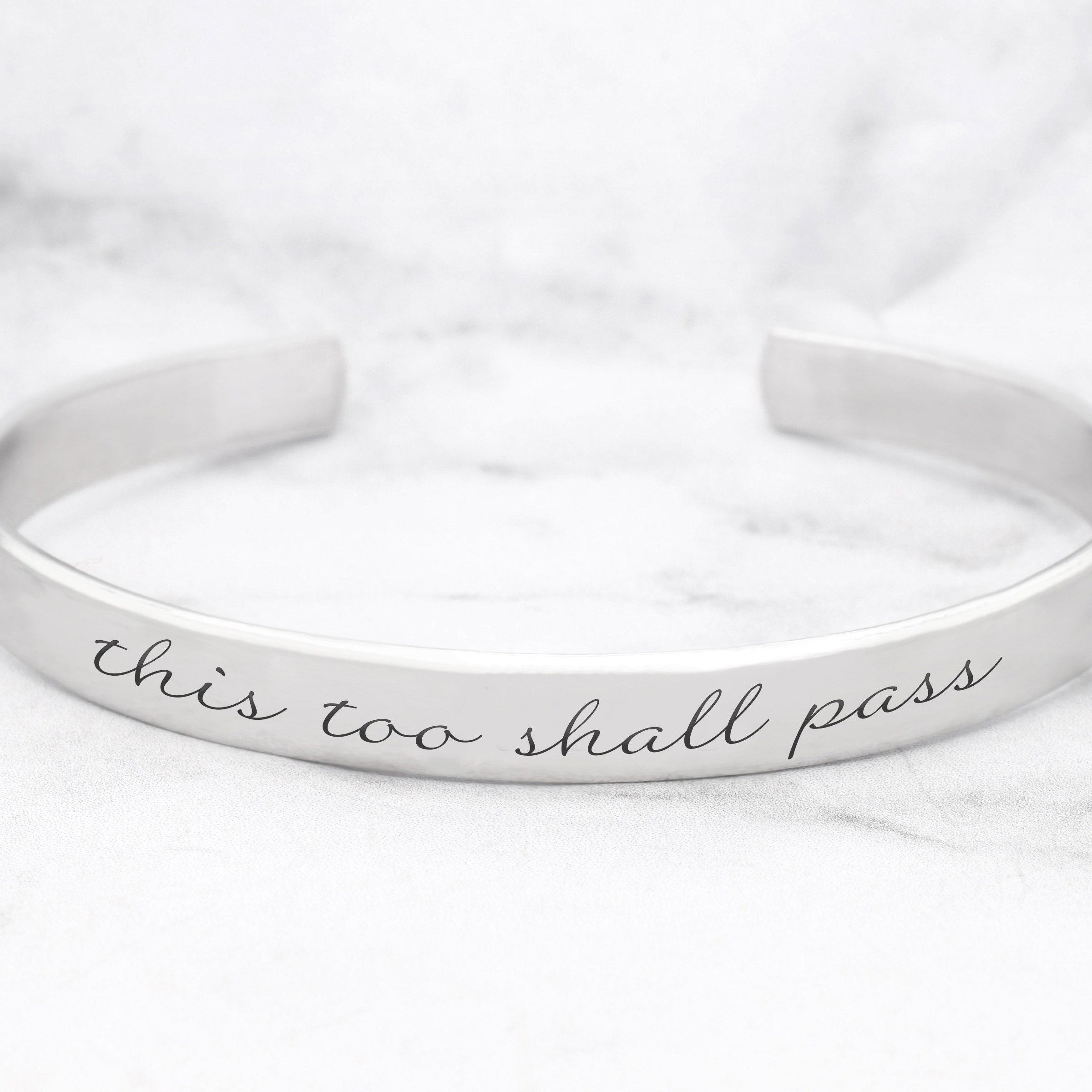 This Too Shall Pass Mantra Bracelet Gracefully Made 5275