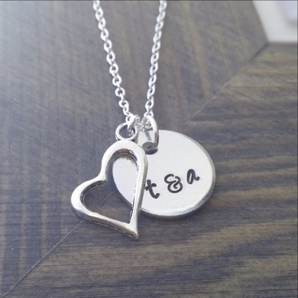 Custom Couples Initials Necklace - Gracefully Made