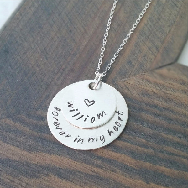 Personalized Forever in my Heart Necklace - Gracefully Made