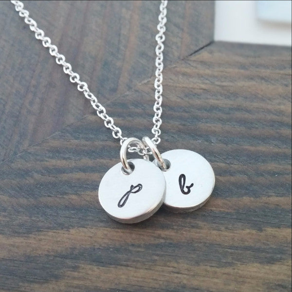 Buy Delicate Personalized Disc Necklace, 3 Initial Necklace, Monogram  Necklace Gold or Silver, Dainty Personalized Necklace Online in India - Etsy