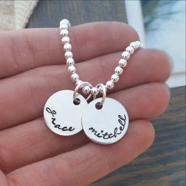 Custom Hand Stamped Disc ONLY/ Hand Stamp Gold Filled Charms Personalized  to your Specifications