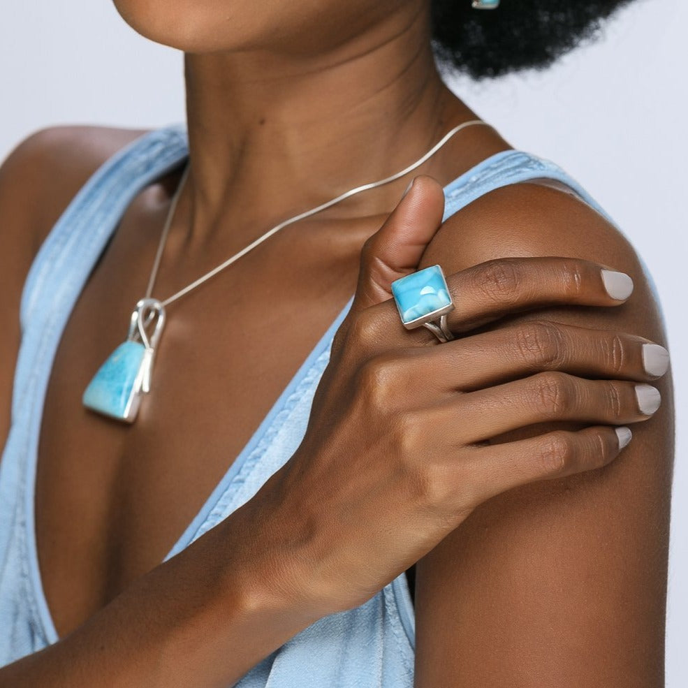 Larimar Happy Hour Ring | Shop Larimar Amber Reversible Jewelry