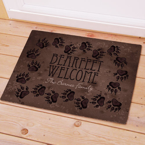 Bear Paw Prints Welcome Mat Bellas Personal Gifts