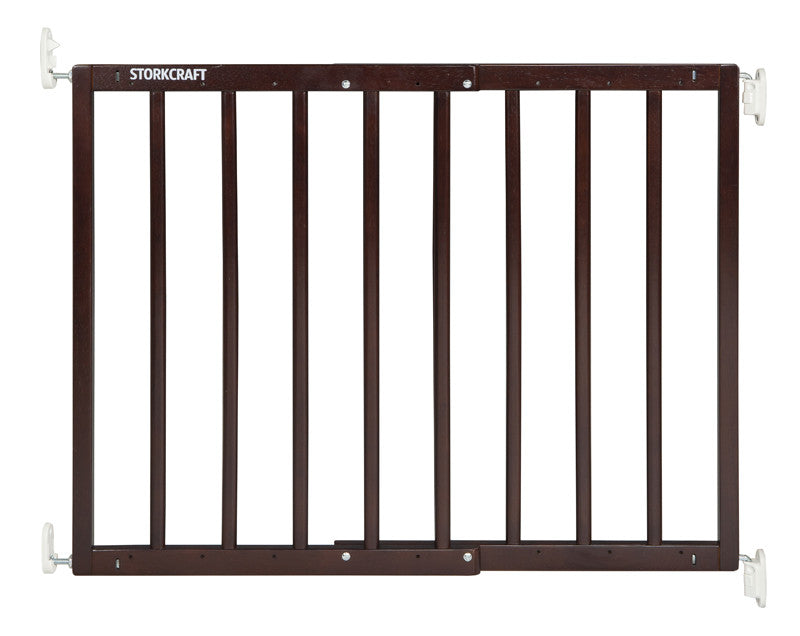 Storkcraft 01720-309 Wooden Essentials Ez-thru Safety Gate-espresso