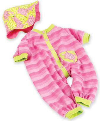 Madame Alexander 02558 Pink Turtle Onesie & Hat For 19-20" Babies