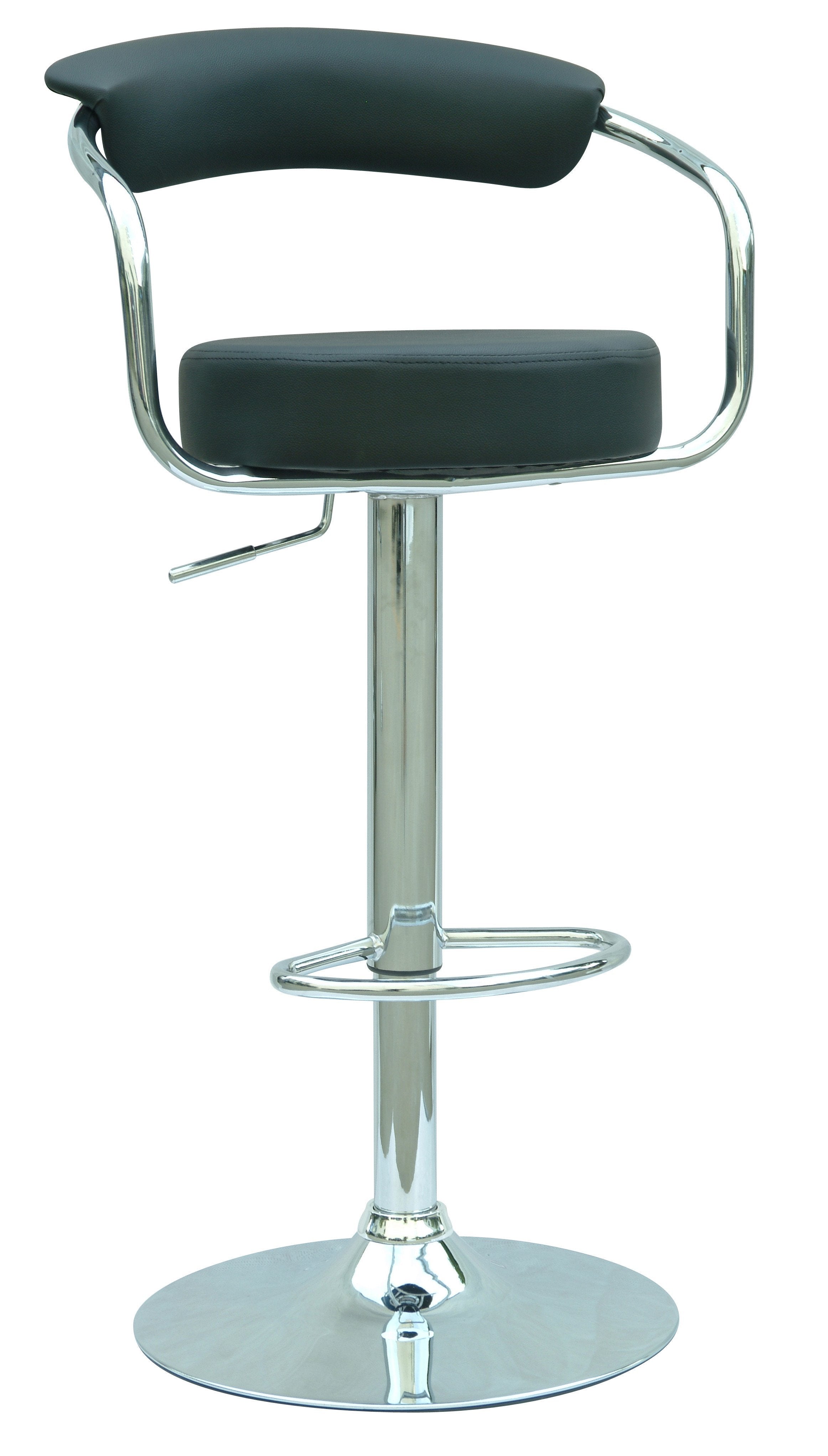 Chintaly 0326-as-blk Pneumatic Gas Lift Adjustable Height Swivel Stool